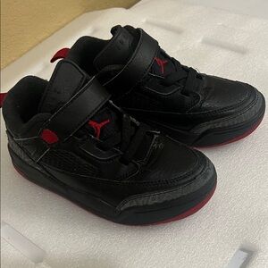 Jordan Kids' Black Sneakers with Red Accents